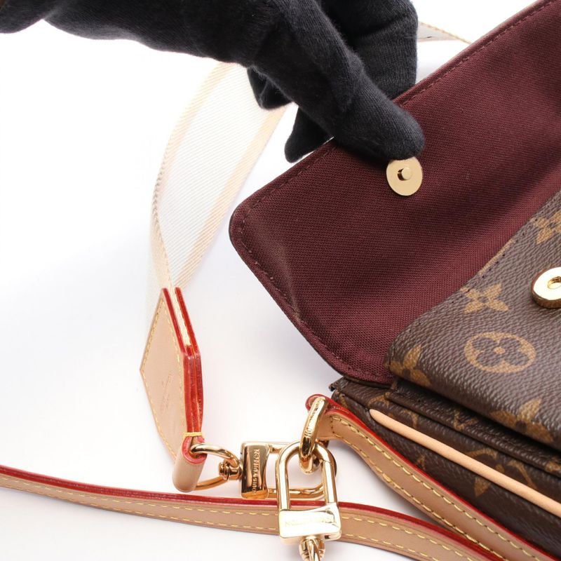 Louis Vuitton Shoulder Bag Vivacite Monogram M46999 PVC Coated Canvas Leather