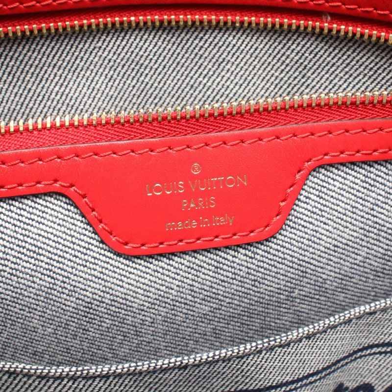 Louis Vuitton Tote Bag on the Go GM Denim Monogram M44992 Denim Leather on the