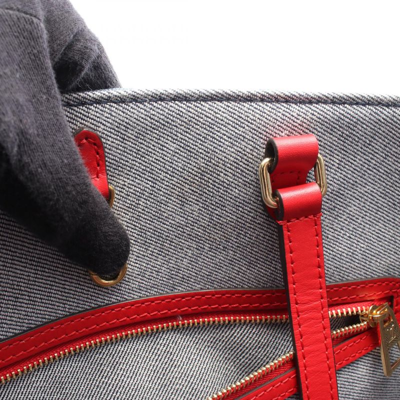Louis Vuitton Tote Bag on the Go GM Denim Monogram M44992 Denim Leather on the