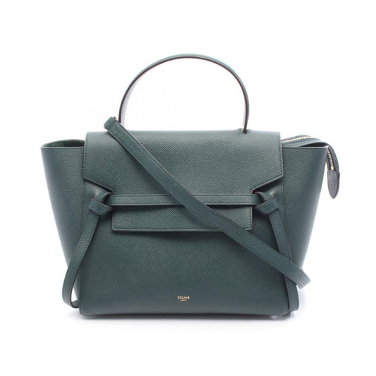 Celine Handbag Belt Bag Mini Belt Bag Mini Green Leather Belt Bag Nano Ladies