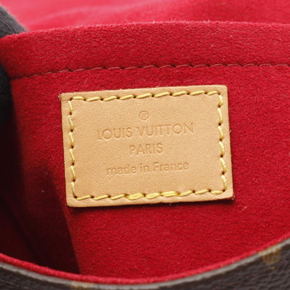 Louis Vuitton Shoulder Bag Tan Blanc Monogram M44860 PVC Coated Canvas Leather