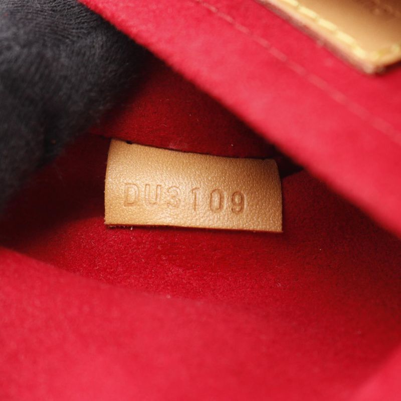 Louis Vuitton Shoulder Bag Tan Blanc Monogram M44860 PVC Coated Canvas Leather