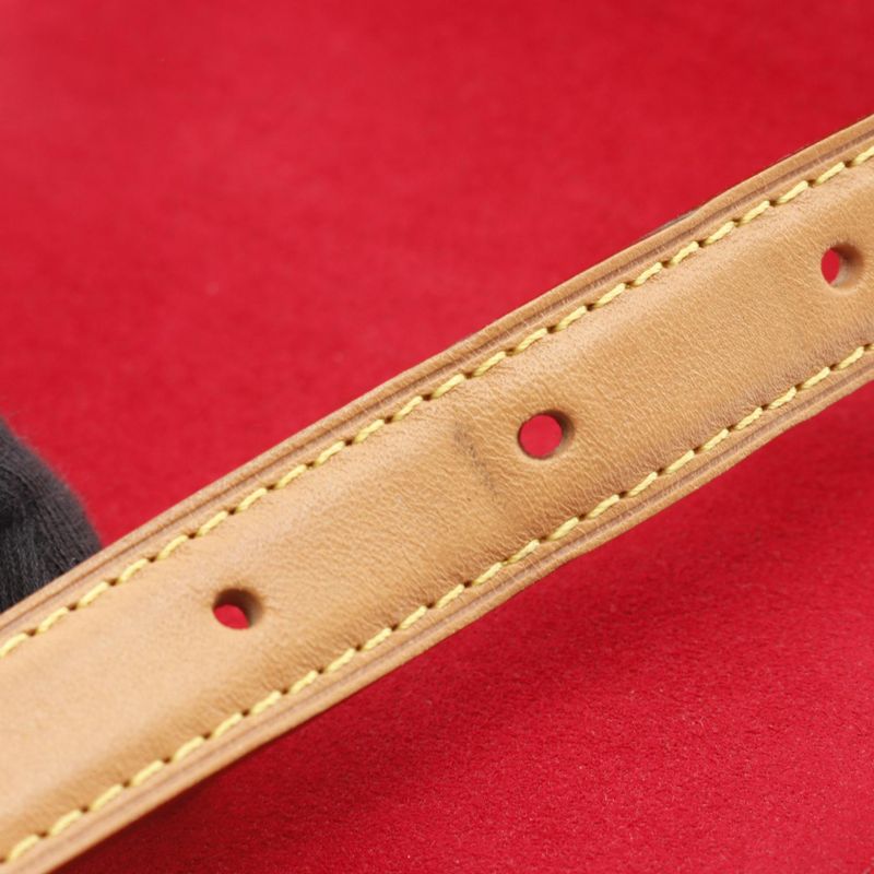 Louis Vuitton Shoulder Bag Tan Blanc Monogram M44860 PVC Coated Canvas Leather