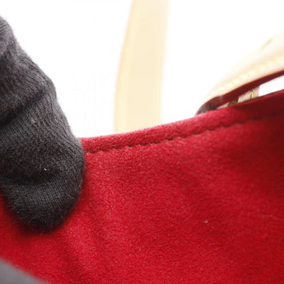 Louis Vuitton Shoulder Bag Tan Blanc Monogram M44860 PVC Coated Canvas Leather