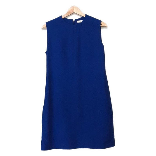 Celine Dress Size 38 M Women's Excellent Condition - Blue Crew Neck Sleeveless