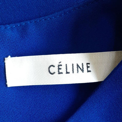 Celine Dress Size 38 M Women's Excellent Condition - Blue Crew Neck Sleeveless