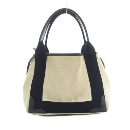Balenciaga Navy Cabas Su XS 2way Tote Bag Shoulder Bag Canvas Ivory Black