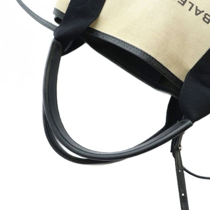 Balenciaga Navy Cabas Su XS 2way Tote Bag Shoulder Bag Canvas Ivory Black