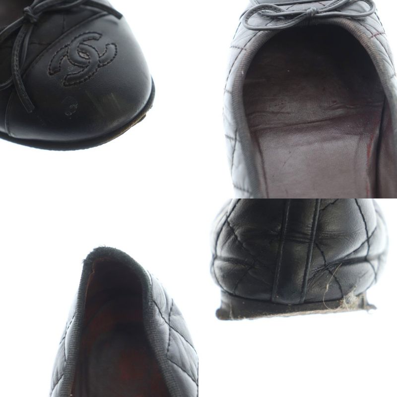 Chanel Ballet Shoes Coco Mark 36.5 23.5cm (9.25in) Black Mi - OS