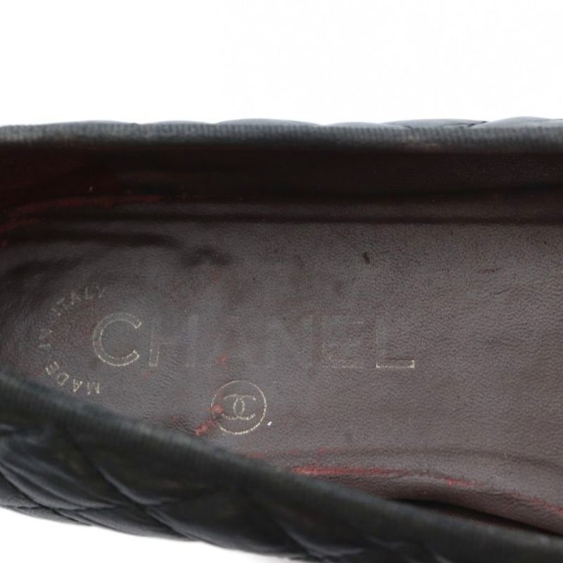 Chanel Ballet Shoes Coco Mark 36.5 23.5cm (9.25in) Black Mi - OS