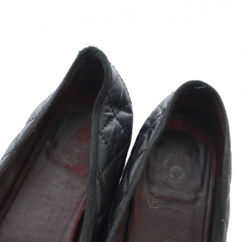 Chanel Ballet Shoes Coco Mark 36.5 23.5cm (9.25in) Black Mi - OS