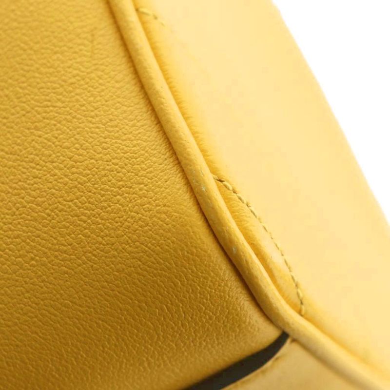 Gucci Blondie Small Top Handle Bag Shoulder 2way Logo Leather Yellow 744434 AQ