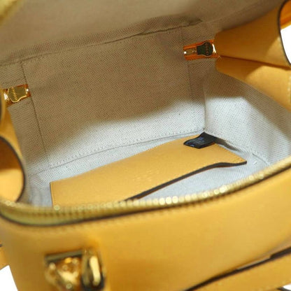 Gucci Blondie Small Top Handle Bag Shoulder 2way Logo Leather Yellow 744434 AQ