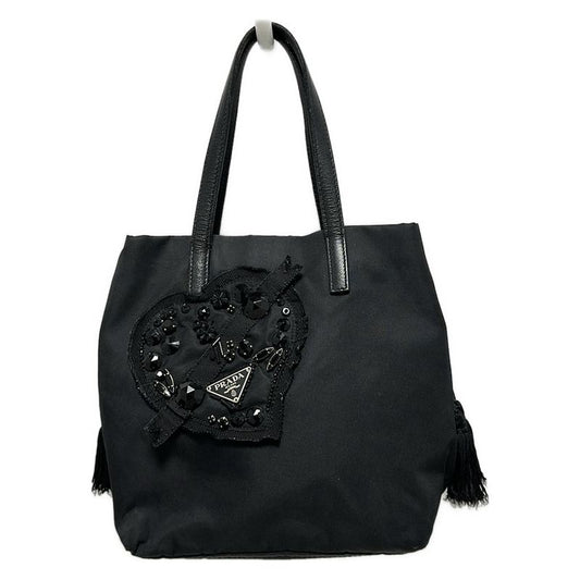 Prada Handbag - Bn1135 Black Hearts Bijoux Tassels