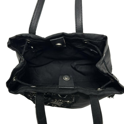 Prada Handbag - Bn1135 Black Hearts Bijoux Tassels