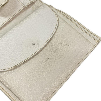 Gucci Trifold Wallet With Horsebit 035416 White Leather