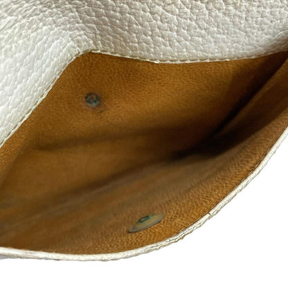 Gucci Trifold Wallet With Horsebit 035416 White Leather