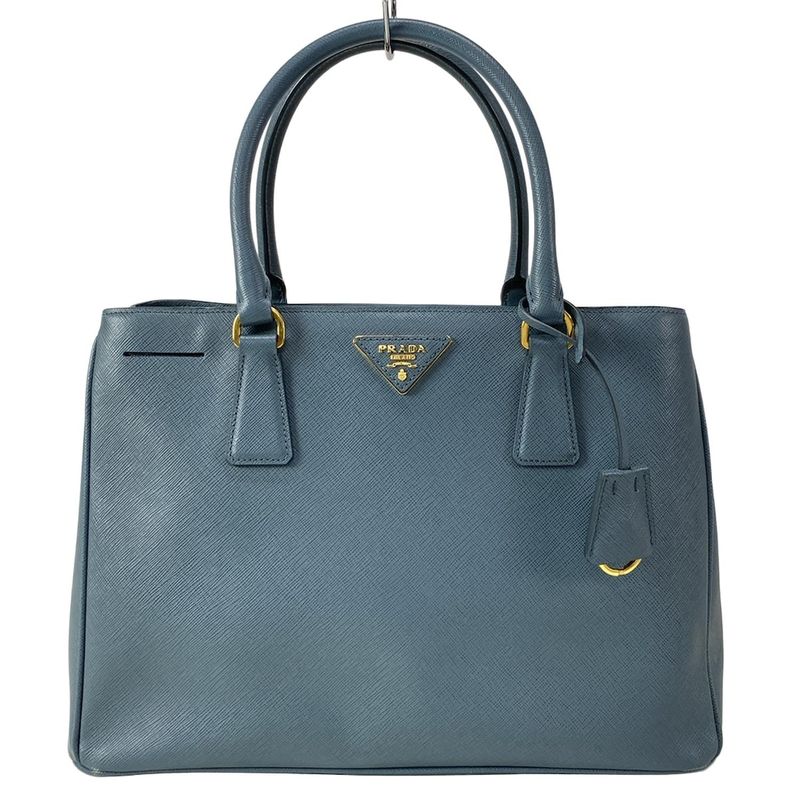 Prada Tote Bag Galleria Medium Bag for Women Bn1874 Blue Leather