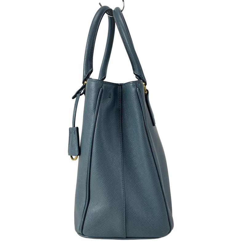 Prada Tote Bag Galleria Medium Bag for Women Bn1874 Blue Leather