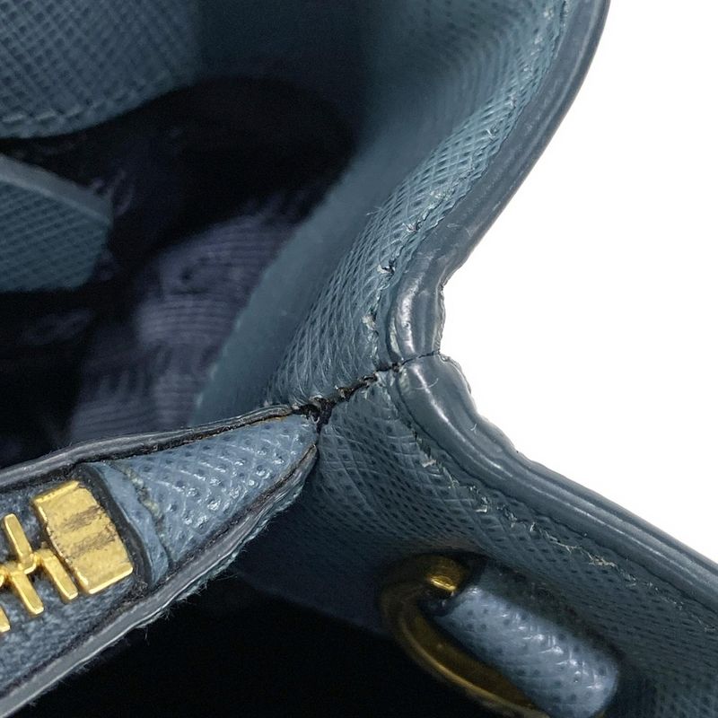 Prada Tote Bag Galleria Medium Bag for Women Bn1874 Blue Leather