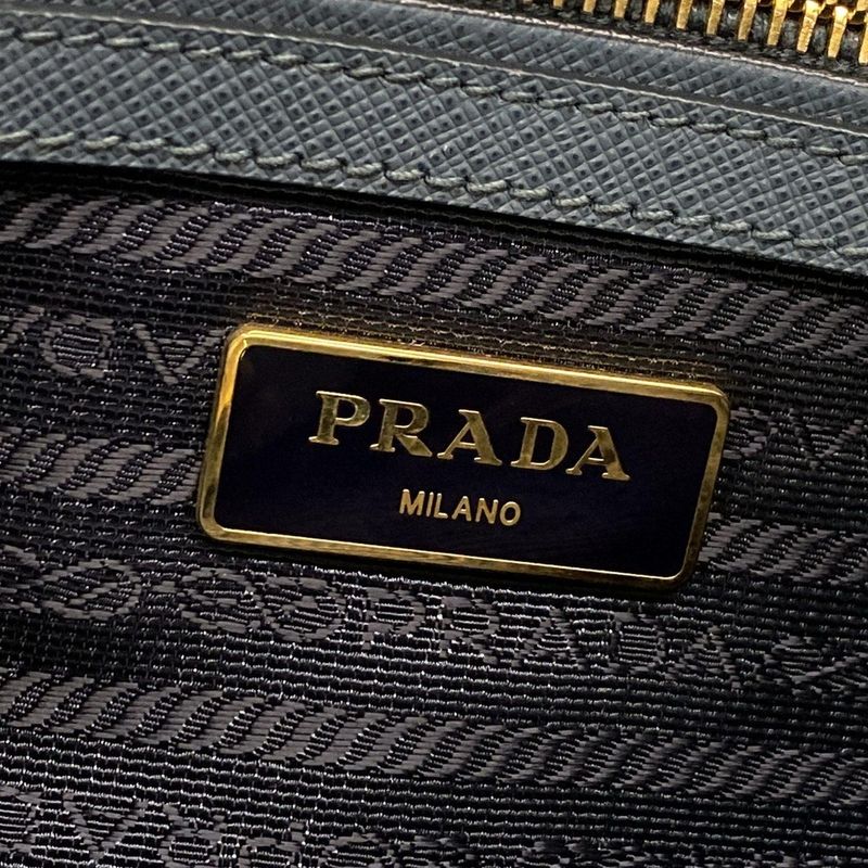 Prada Tote Bag Galleria Medium Bag for Women Bn1874 Blue Leather