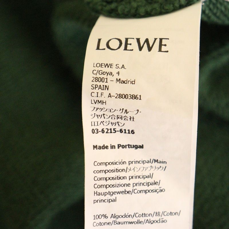 Loewe 25ss Logo Print Pullover Sweatshirt Hoodie Green H526y25x65