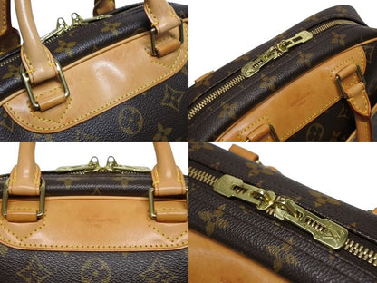 Louis Vuitton Trouville Handbag Monogram Brown Leather Gold — view 6