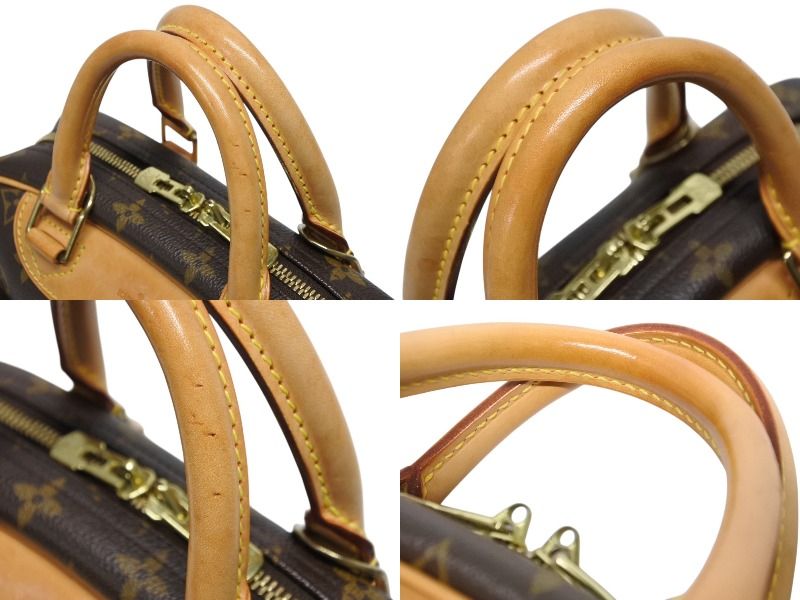 Louis Vuitton Trouville Handbag Monogram Brown Leather Gold — view 5