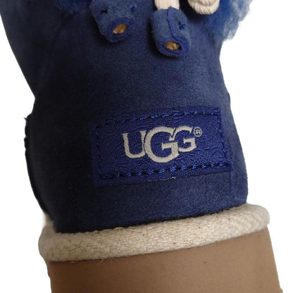 Ugg Short Boots 23 Women's Celine 1094329 Navy Ribbon Rope Mouton