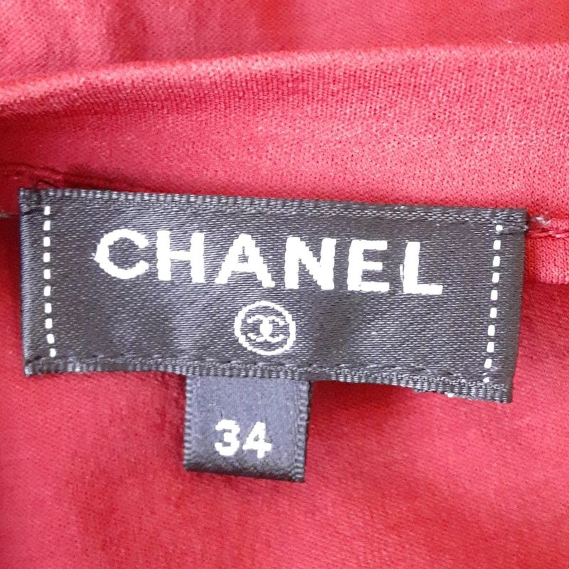 Chanel Short Sleeve T-Shirt Size 34 S Women's Excellent Condition - P57404 Red