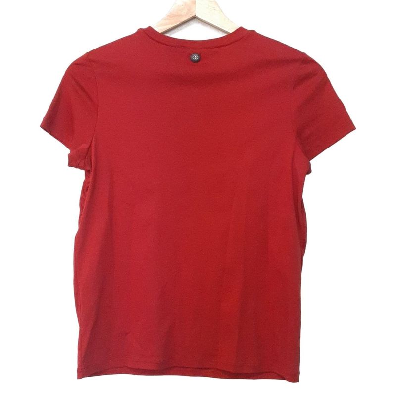 Chanel Short Sleeve T-Shirt Size 34 S Women's Excellent Condition - P57404 Red