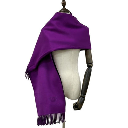 Hermes Shawl Excellent Condition Double Face 259978s 11 Cyclamen & Aubergine
