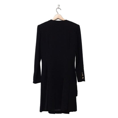 Miss Dior Dress Size M Women's Excellent Condition - Dark Navy Long Sleeves Knee