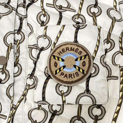 Hermes Down Jacket Size 42 L Women's Excellent Condition - 3h0171d2 White X