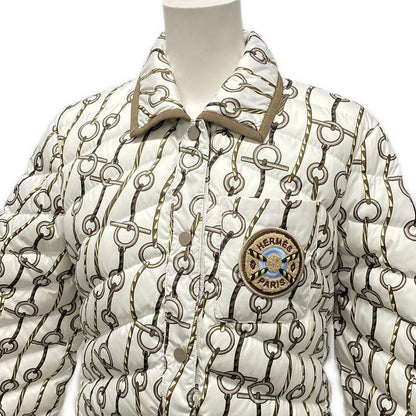 Hermes Down Jacket Size 42 L Women's Excellent Condition - 3h0171d2 White X