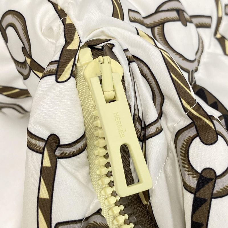 Hermes Down Jacket Size 42 L Women's Excellent Condition - 3h0171d2 White X