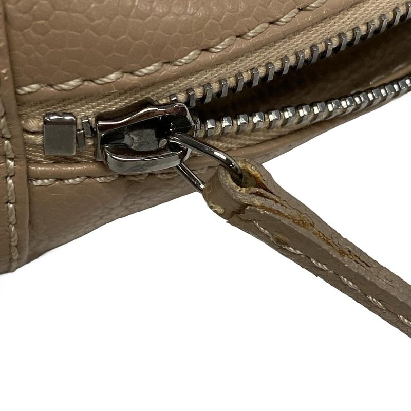 Chanel Tote Bag Chocolate Bar Light Brown Silver Hardware Side Zip