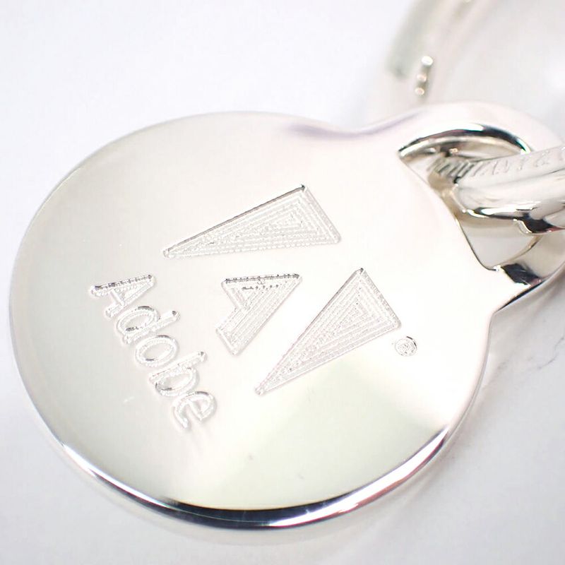 Tiffany & Co 925 Adobe Tag Key Ring J100-1