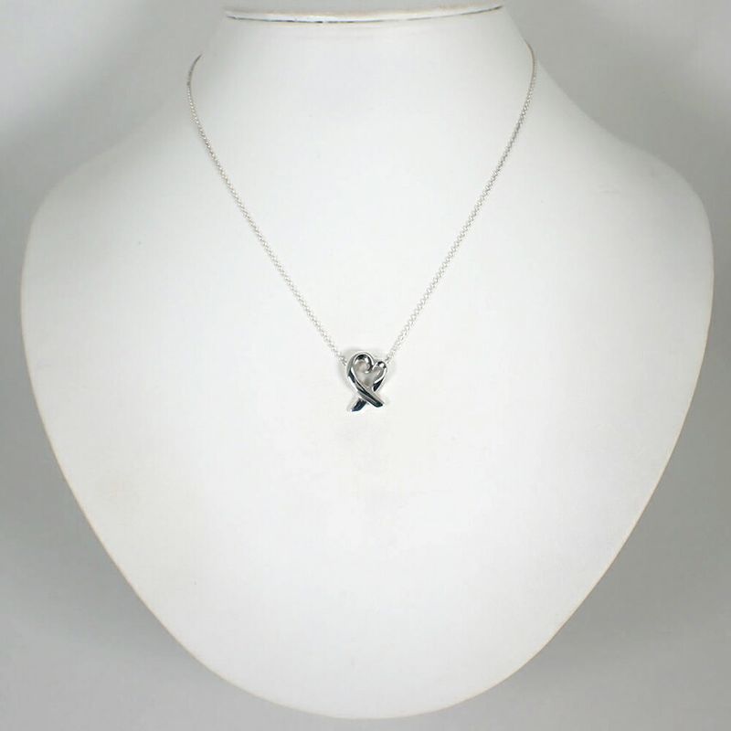 Tiffany & Co 925 Loving Heart Pendant Necklace J100-4