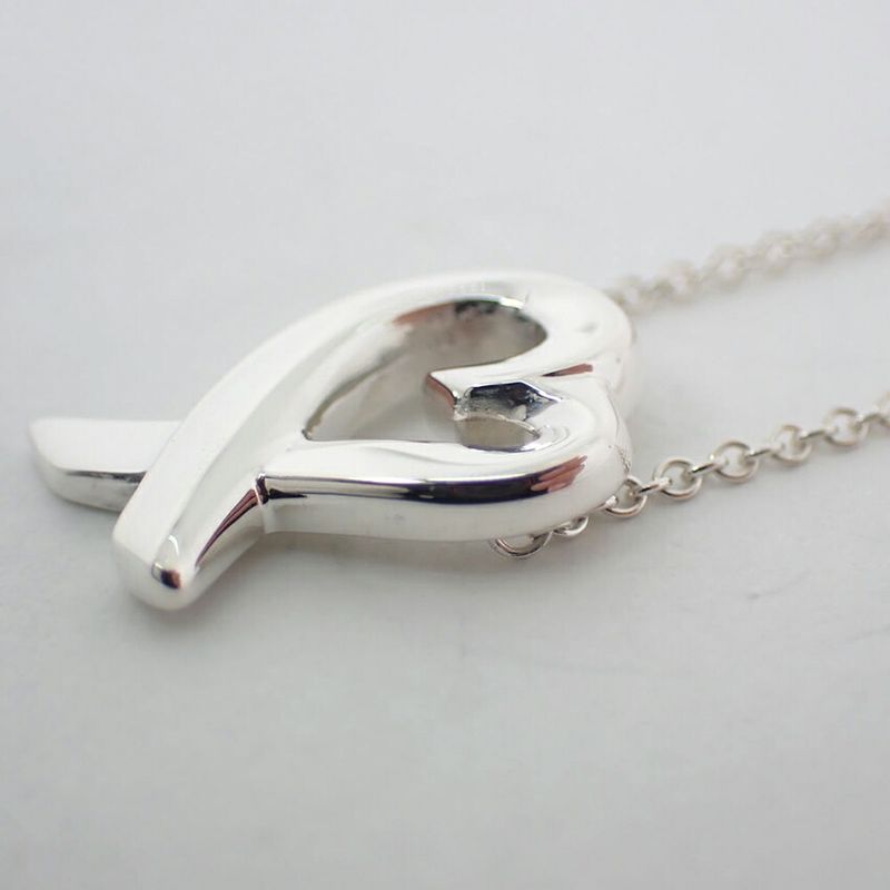 Tiffany & Co 925 Loving Heart Pendant Necklace J100-4