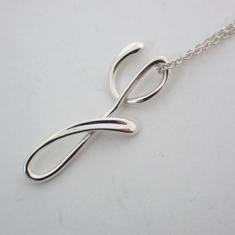 Tiffany & Co 925 Initial Y Pendant Necklace J99-1