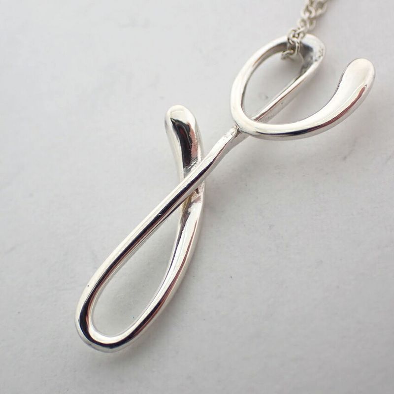 Tiffany & Co 925 Initial Y Pendant Necklace J99-1