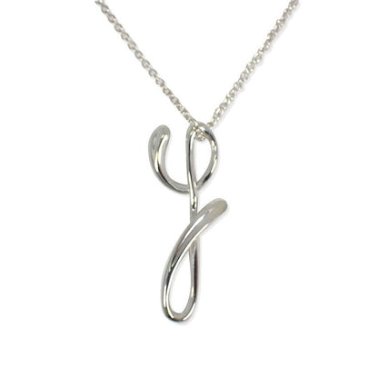 Tiffany & Co 925 Initial Y Pendant Necklace J99-1