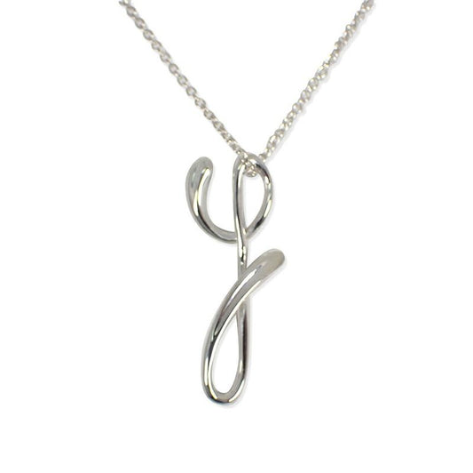 Tiffany & Co 925 Initial Y Pendant Necklace J99-1
