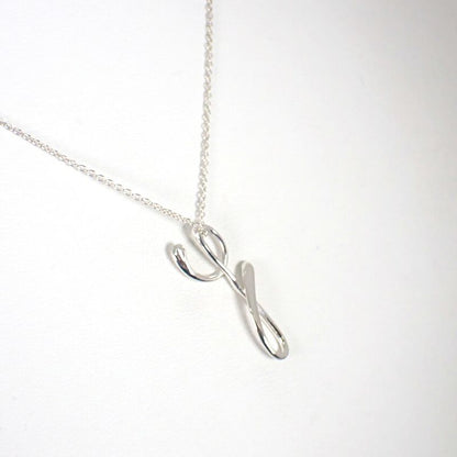 Tiffany & Co 925 Initial Y Pendant Necklace J99-1