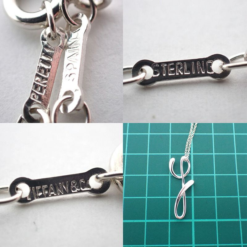 Tiffany & Co 925 Initial Y Pendant Necklace J99-1