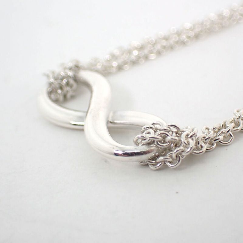Tiffany & Co 925 Infinity Pendant Necklace J99-4