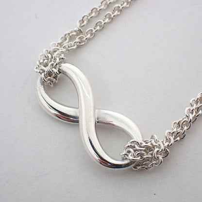 Tiffany & Co 925 Infinity Pendant Necklace J99-4