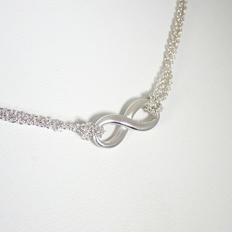Tiffany & Co 925 Infinity Pendant Necklace J99-4