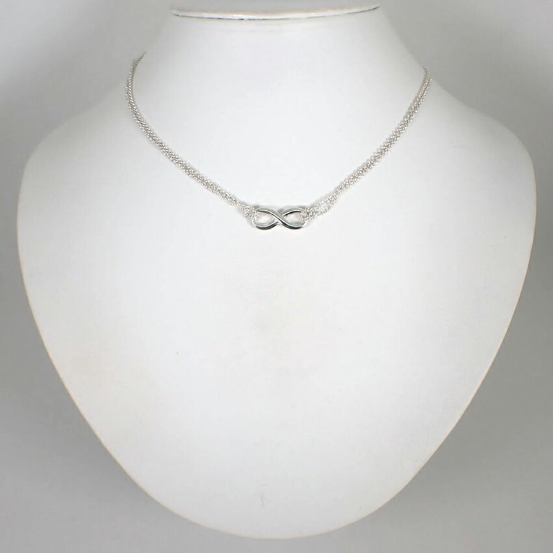 Tiffany & Co 925 Infinity Pendant Necklace J99-4